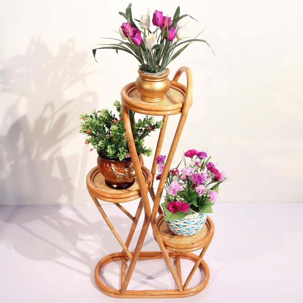 Amazon.com: JQUAL 3 Tier Handmade Bamboo Plant Stand for Outdoor
